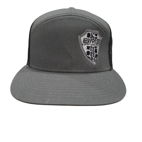 BMS Off-Road Trucker Hat Gray Black Richardson Style-168 Snapback Mesh Cap - Picture 1 of 6